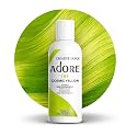 Adore Semi Permanent Hair Color (161 Cosmic Yellow) | Vegan & Cruelty-Free Yellow Hair Dye | No Ammonia, No Peroxide, No Alcohol | 4 Fl Oz