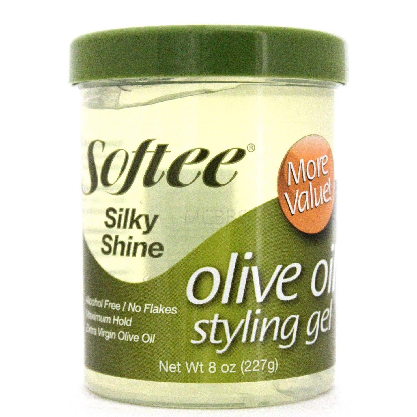 Softee Silky Shine Olive Oil Styling Gel 8 Oz,Pack of 3