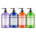 Dr. Bronner's - Organic Sugar Soap (12 oz Variety Pack) Lavender, Peppermint, Tea Tree, & Lemongrass - Made with Organic Oils, Sugar & Shikakai