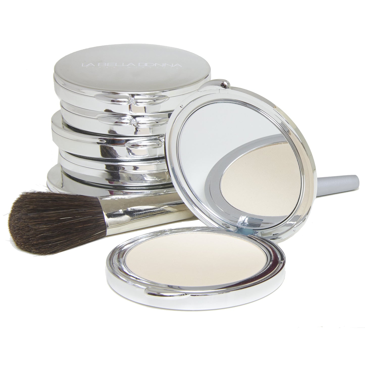 La Bella Donna Compressed Mineral Foundation - Face Powder Makeup Natural Looking Glowing Skin Wrinkle Defying Mattifying Finish Contour Makeup Long