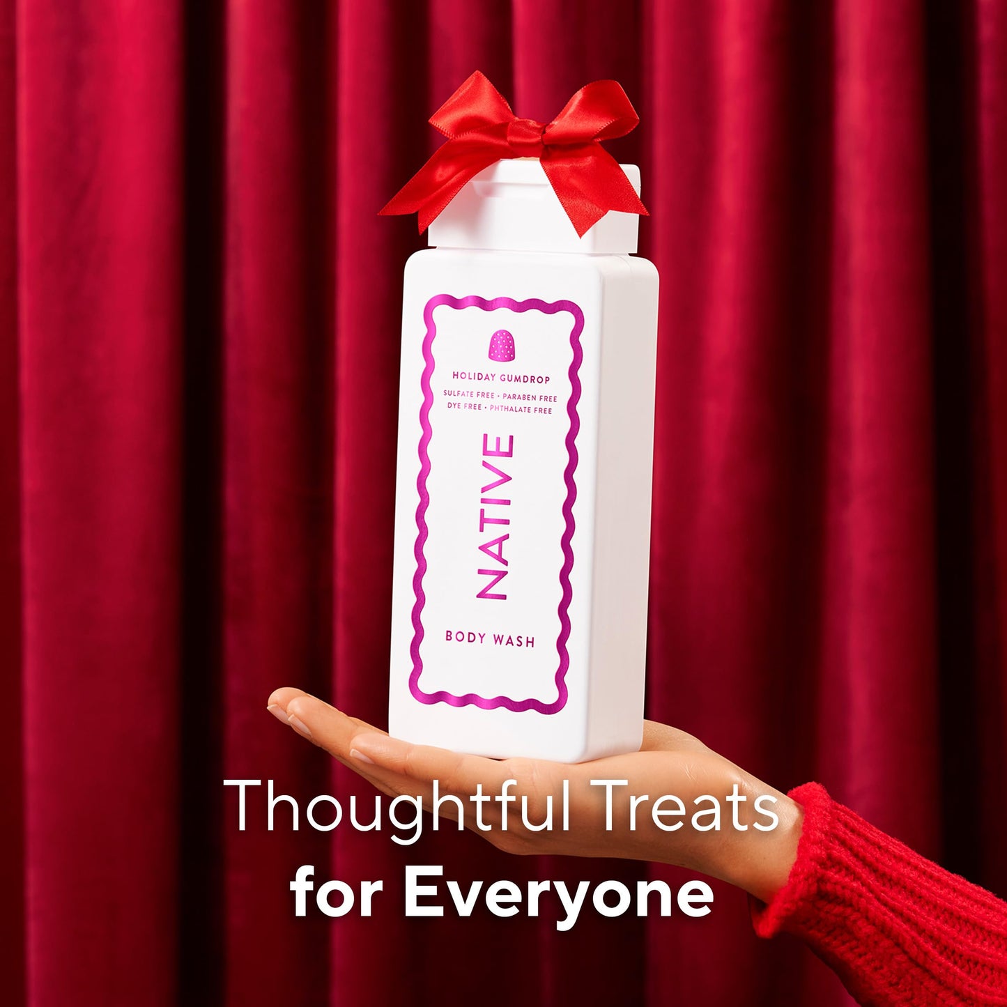 Native Body Wash, Holiday Edition, Holiday Gumdrop Scent, Contains Naturally Derived Ingredients | For Women & Men, Sulfate, Paraben, & Dye Free Beauty & Personal Care Native