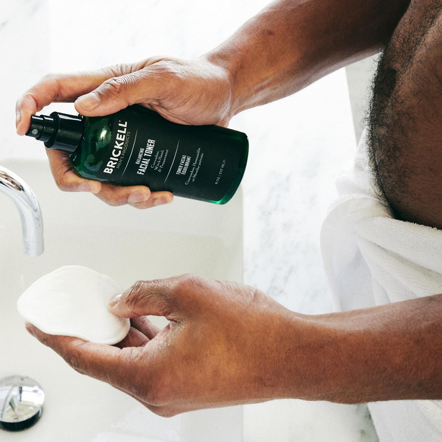 Brickell Men's Daily Elite Face Care Routine I, Toner, Gel Facial Wash, Face Scrub, Anti-Aging Night Cream, Eye Cream, Charcoal Mask and Moisturizer