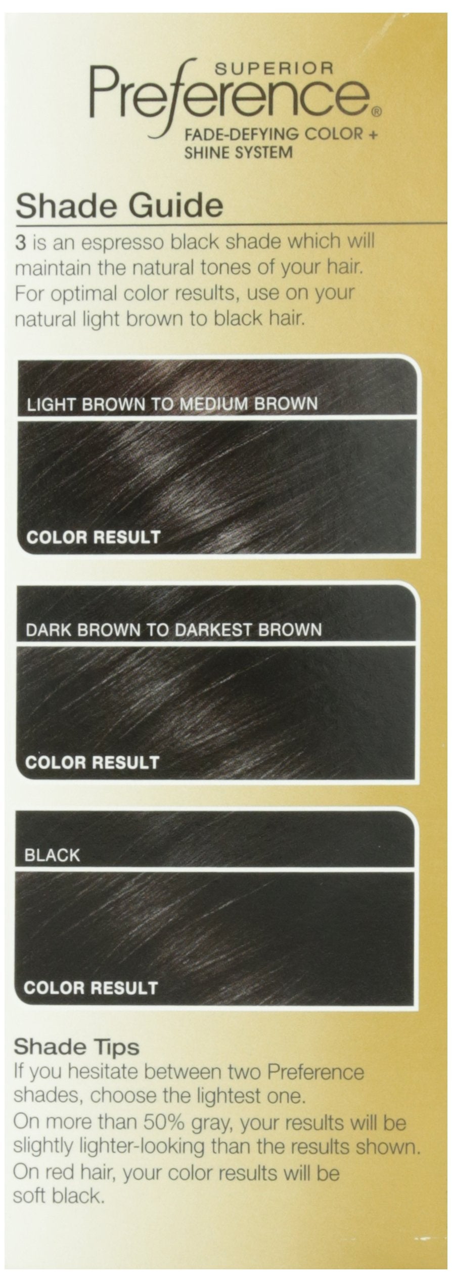 L’Oreal ParisSuperior Preference Fade-Resistant Conditioning Colorant, Level 3 Permanent, Soft Black/Natural 3 (Pack of 3)
