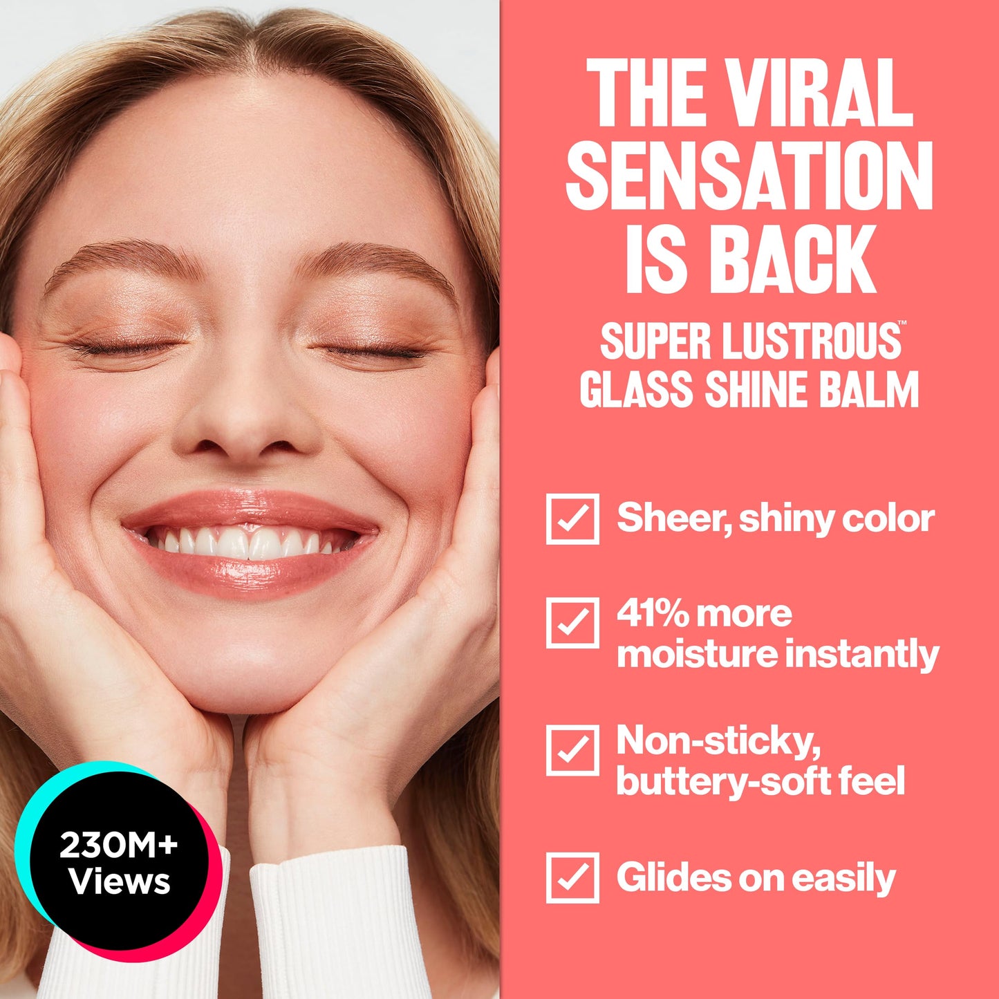 REVLON Super Lustrous Glass Shine Balm Gift Set, 3-Piece, Lipstick Multipack, Hydrating Tinted, Sheer Glossy Finish, 003 Honey Shine, 008 Rum Raisin