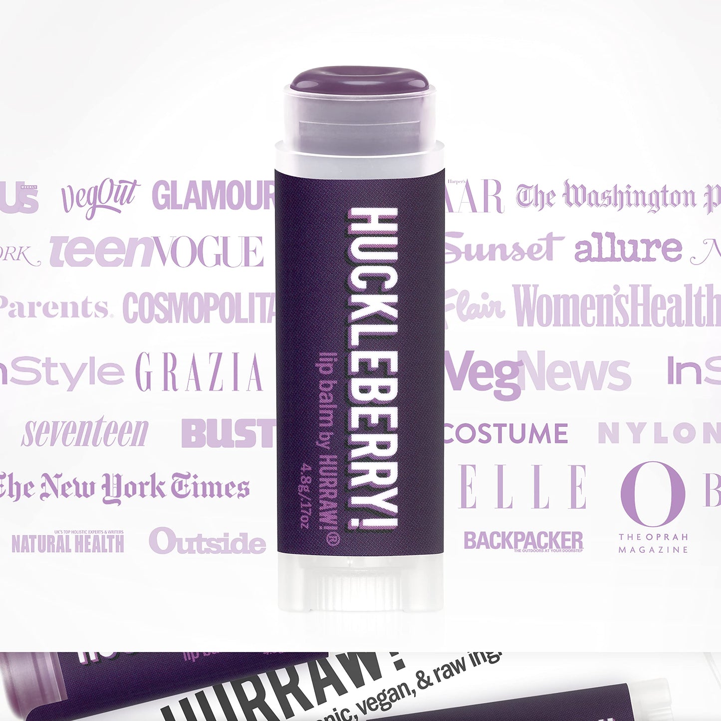 Hurraw! Huckleberry Lip Balm: Organic, Certified Vegan, Cruelty and Gluten Free. Non-GMO, 100% Natural Ingredients. Bee, Shea, Soy and Palm Free. Made