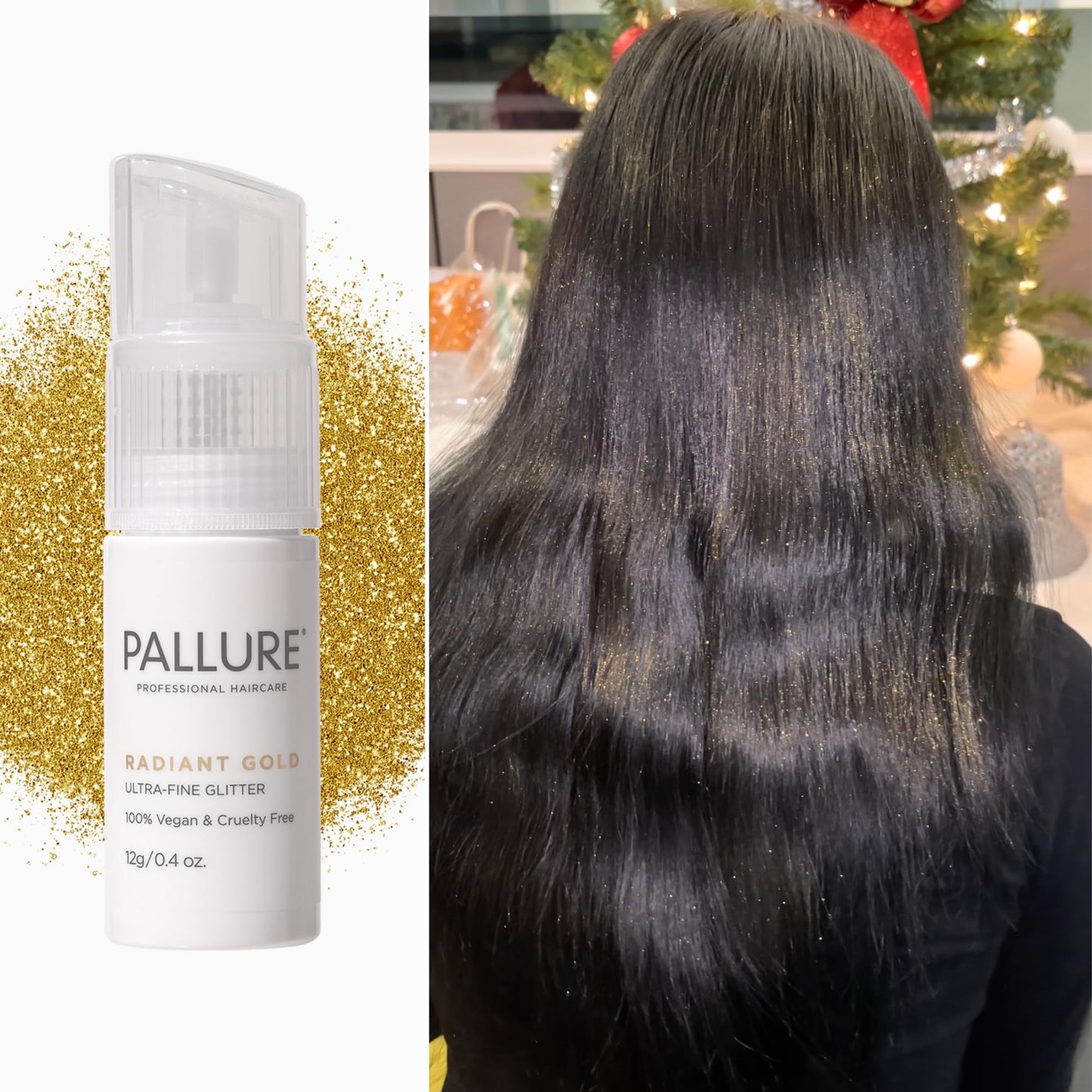 Ultra-Fine Hair Glitter - White Crystal, Fairy Pink, Radiant Gold - Lightweight, Non-Sticky, Made for All Hair Types - for Festivals, Parties