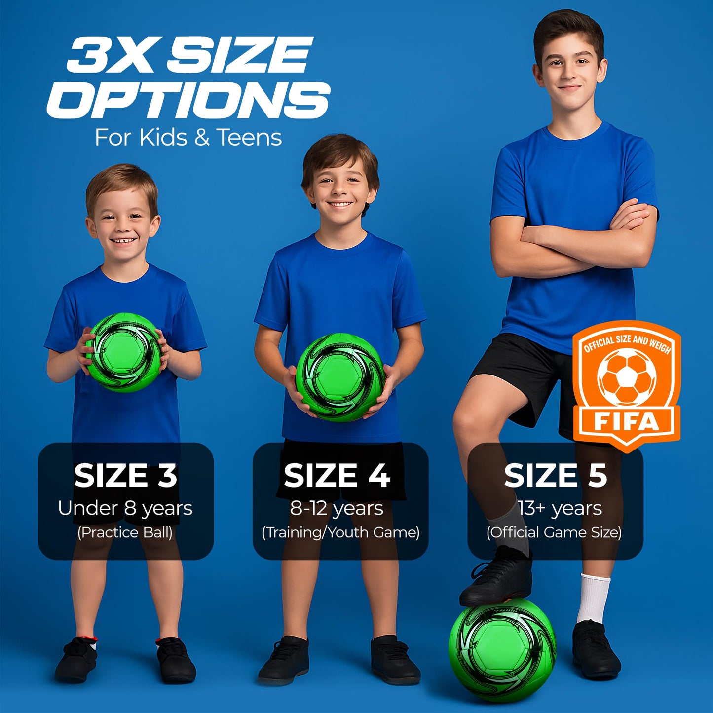 Western Star Soccer Ball Size 4- Official Match Weight - 5 Colors - Youth & Adult Soccer Players - Helix Design - Long-Lasting Construction…