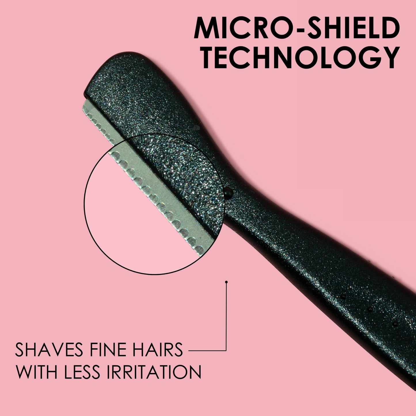 Japonesque Brow Touch Up Razors with Ultra-Sharp Stainless Steel Blades, for Removal of Unwanted Facial Hair and Peach Fuzz, Protective Blade Cover