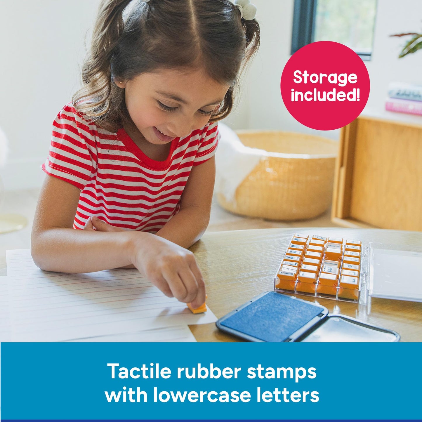 Educational Insights Lowercase Alphabet Rubber Stamps - Letter Stamps for Kids, Set of Teacher Stampers for Classroom, Must-Haves for Teachers, Fine…