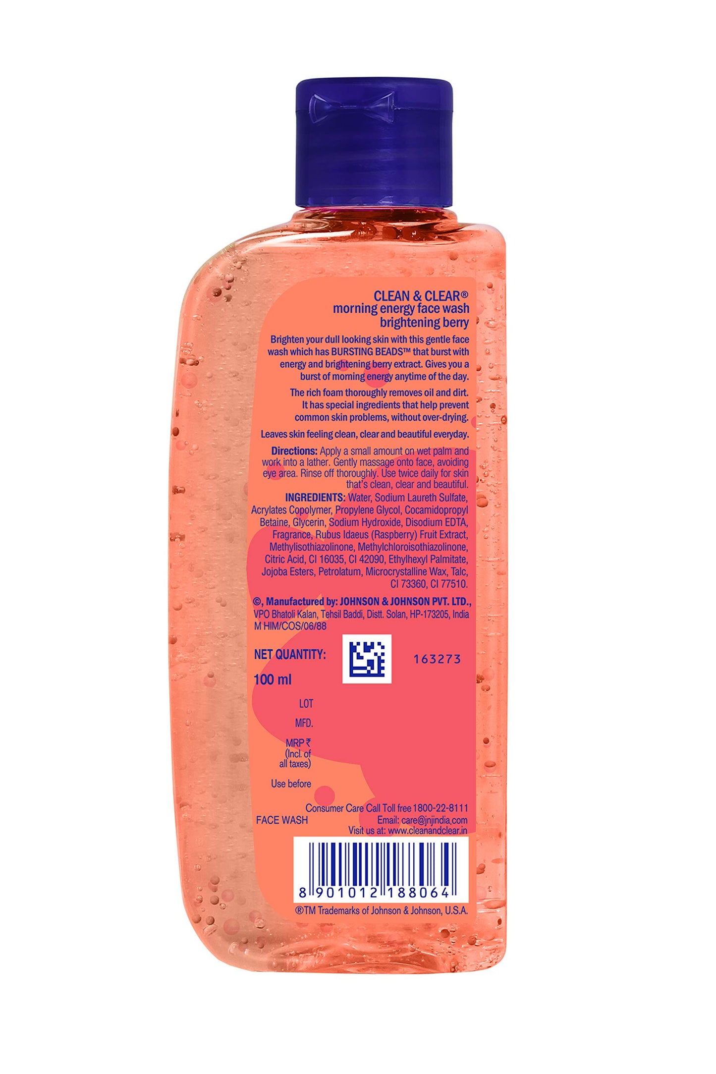 Clean & Clear Morning Energy Berry Face Wash, 100ml