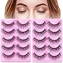 ANCIRS 2 Boxes(20pcs) Diamond False Eyelashes for Makeup, Natural Rhinestone Decorative Faux Mink Lashes, False Eye Lashes for Valentines Halloween