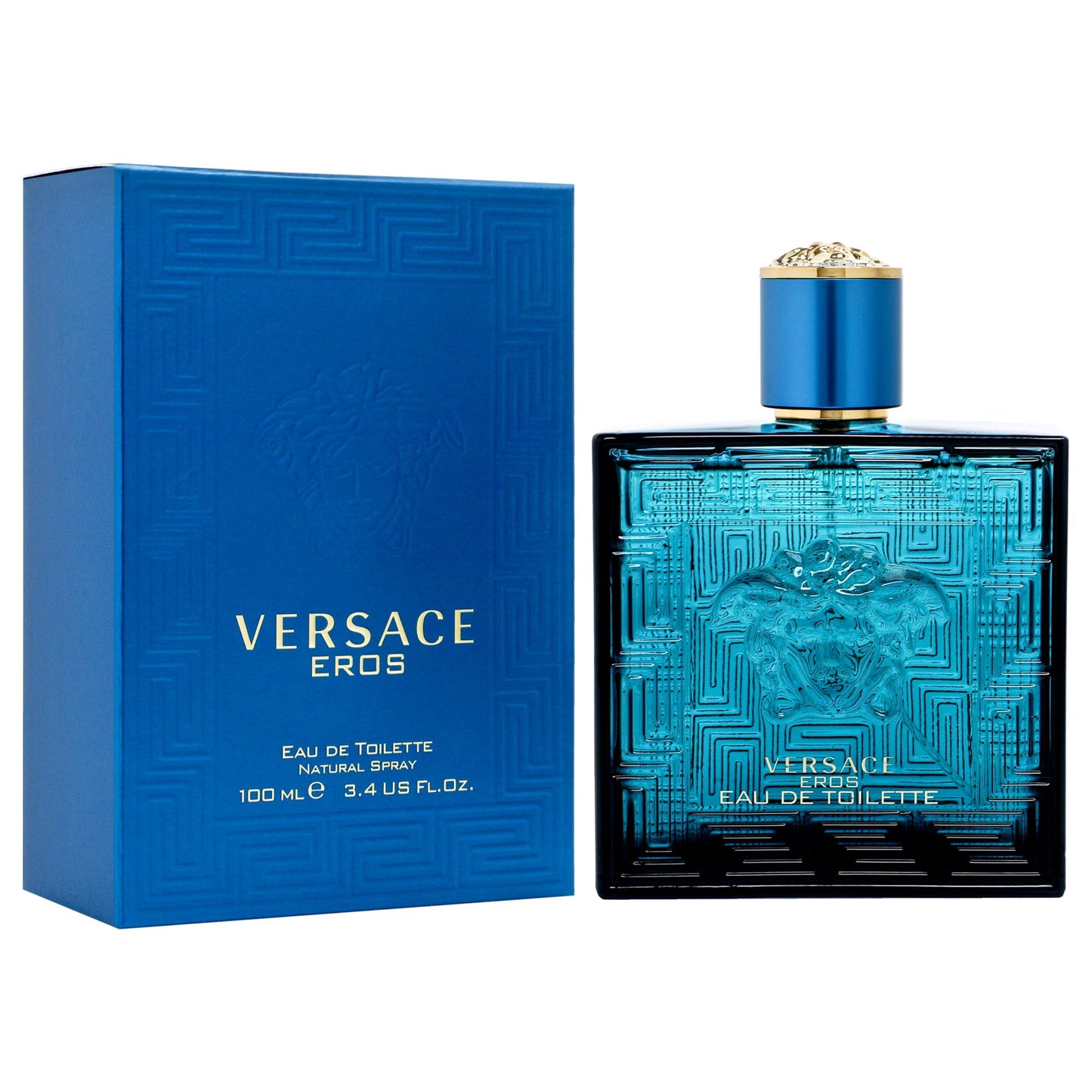 Versace Eros Eau de Toilette Spray for Men, 3.4 Fl Oz