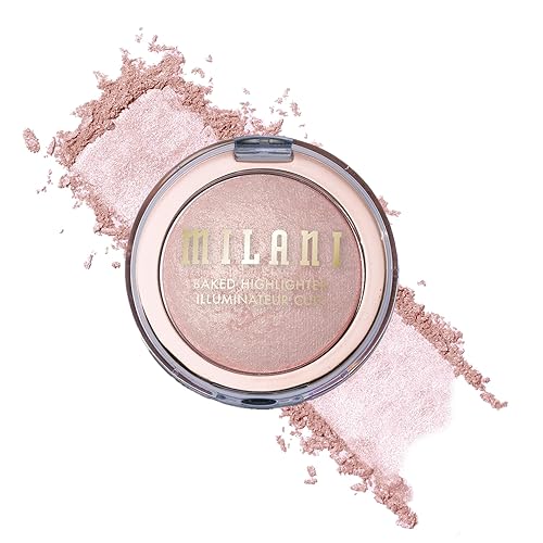 Milani Baked Highlighter - Long-Lasting Powder for Natural Radiant Glow- Buildable & Blendable Face Makeup with Lit-From-Within Finish- Vegan