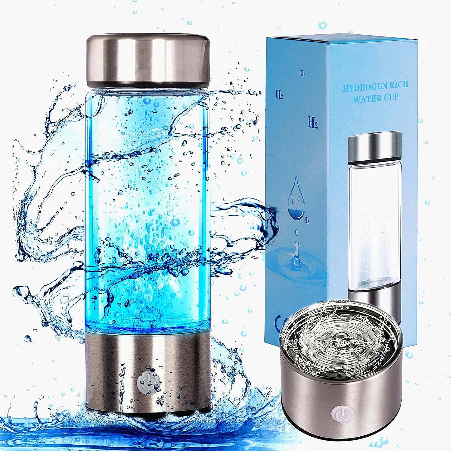 Hydrogen Water Bottle,Portable Hydrogen Water Generator Machine, Improve Water in 3 Minutes Quick Electrolysis, Suitable for Home, Office, Travel
