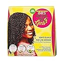 ORS Olive Oil Girls Soft Curls No-Lye Creme Texture Softening System Kit with Olive, Coconut & Avocado Oils (Pack of 1)