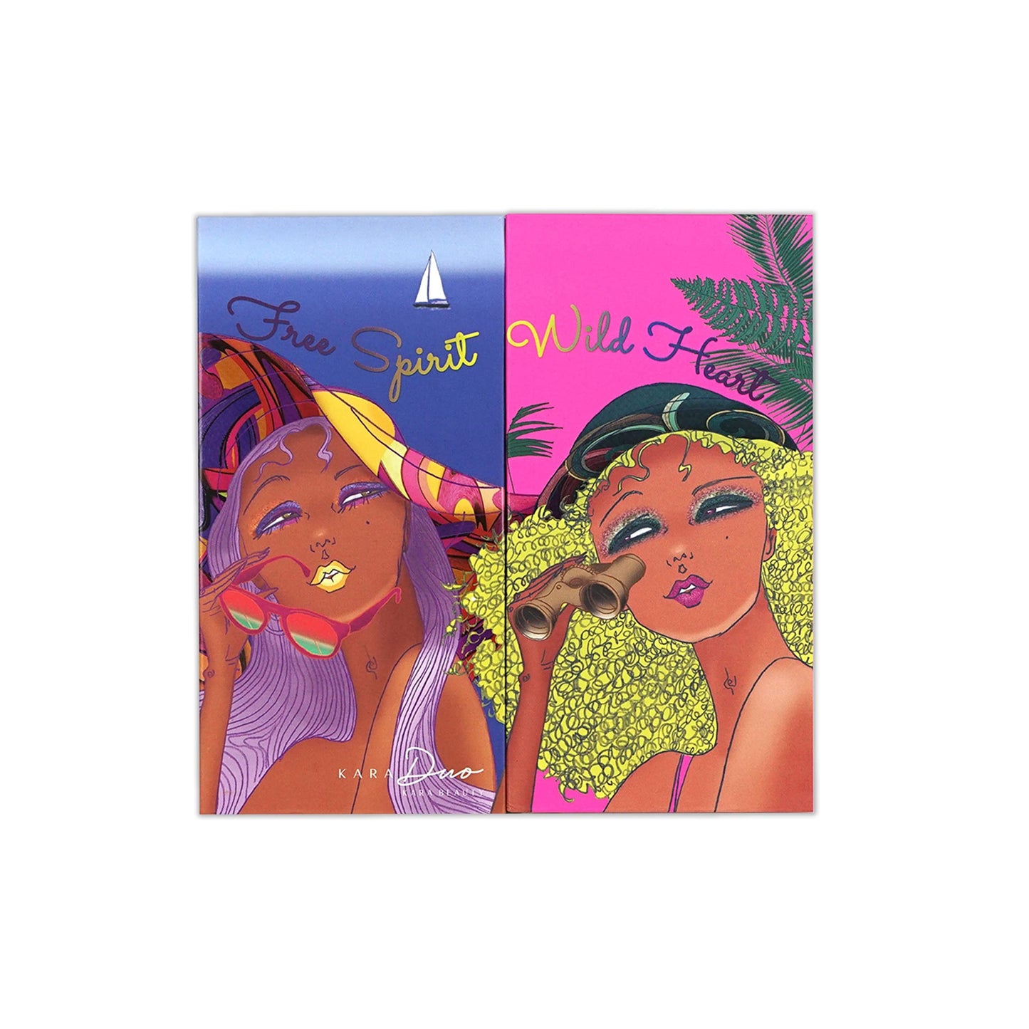 Kara Beauty FREE SPIRIT WILD HEART Duo 36-Shades Multi-Finish Creative Beauty Palette - VEGAN