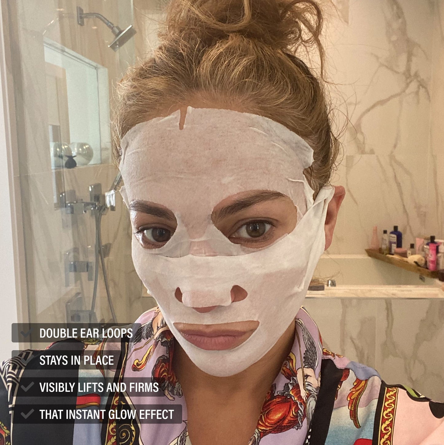 JLO BEAUTY Hydrating Sheet Face Mask, 2-Piece Facial Masks with Glow Serum, Helps Brighten, Smooth & Refresh Skin, Moisturizing Self Care Skincare
