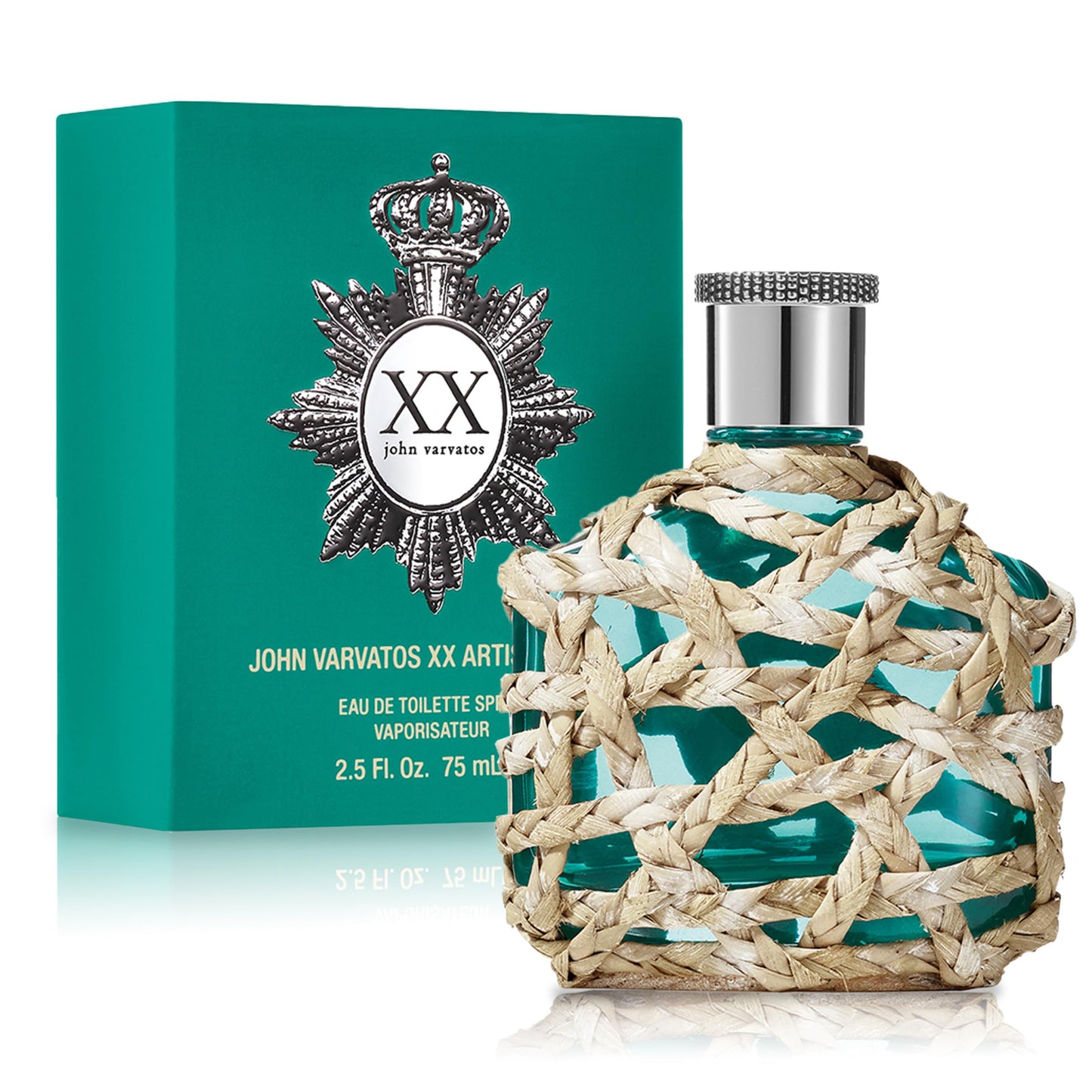 John Varvatos Men's Cologne, XX Artisan Teal Eau de Toilette EDT Spray, Aquatic Scent with Notes of Rosemary, Mineral Driftwood and Baie Rose, 2.5 fl.