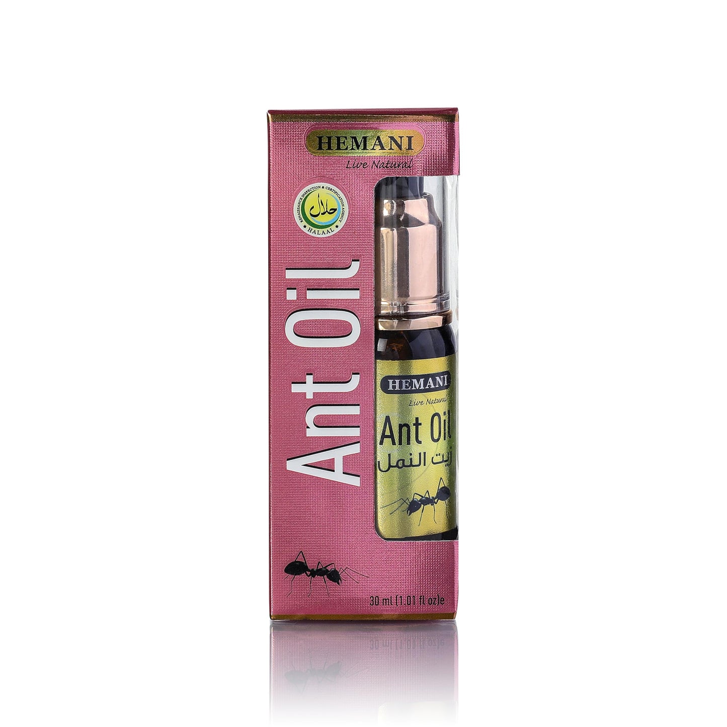 Hemani Ant Oil 30ml - Natural Hair Inhibitor & Hair Growth Reducer for Women & Men, Hair Removal Oil for Post-Hair Removal Care, Smooth Skin