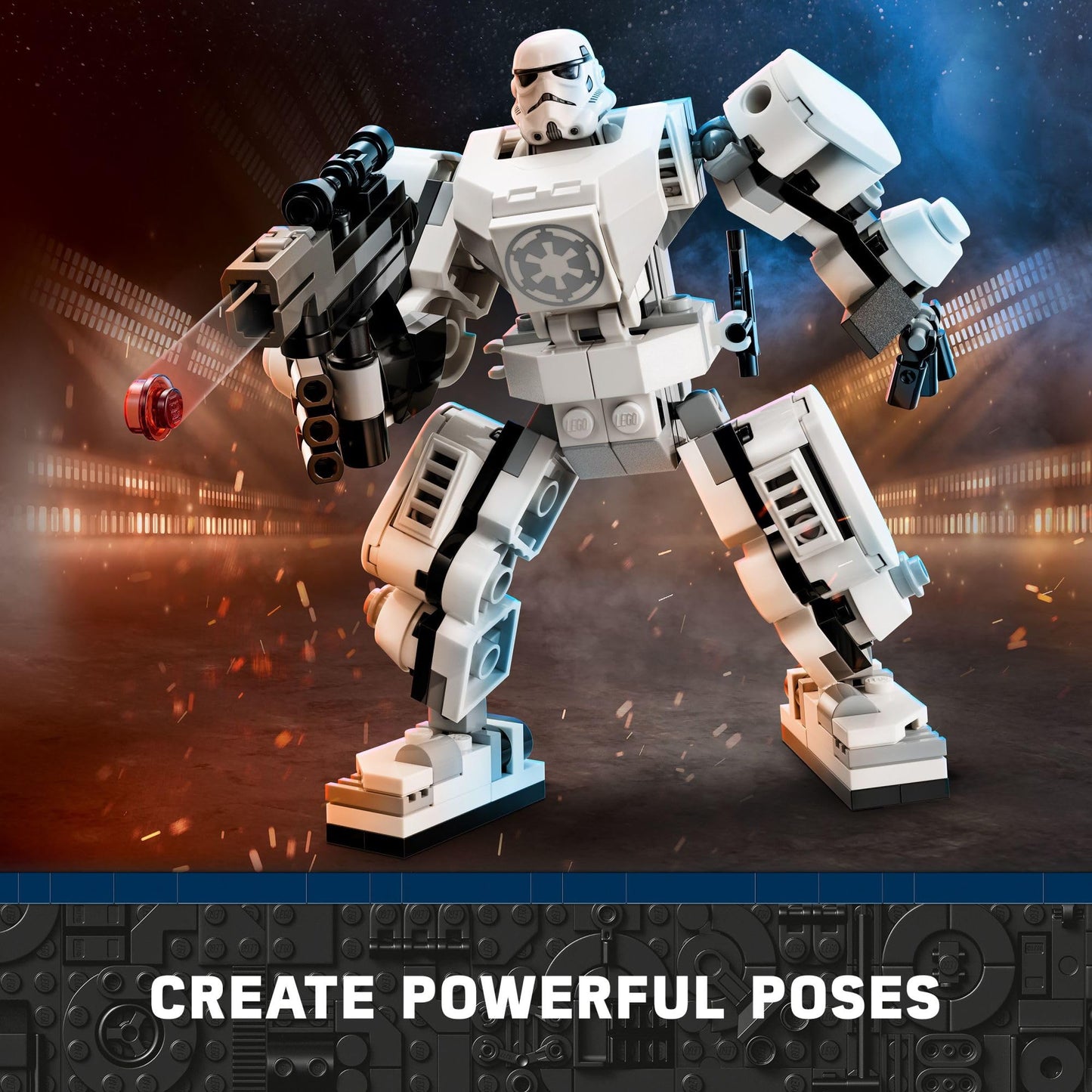 LEGO Star Wars Stormtrooper Mech 75370 – Buildable Action Figure with Cockpit, Blaster & Minifigure, Collectible Star Wars Toy for Kids