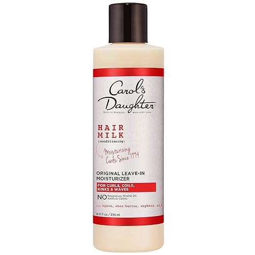 Curly Hair Products by Carol's Daughter, Hair Milk Original Leave-In Moisturizer for Curls, Coils and Waves with Agave and Shea Butter, 8 Fl Oz