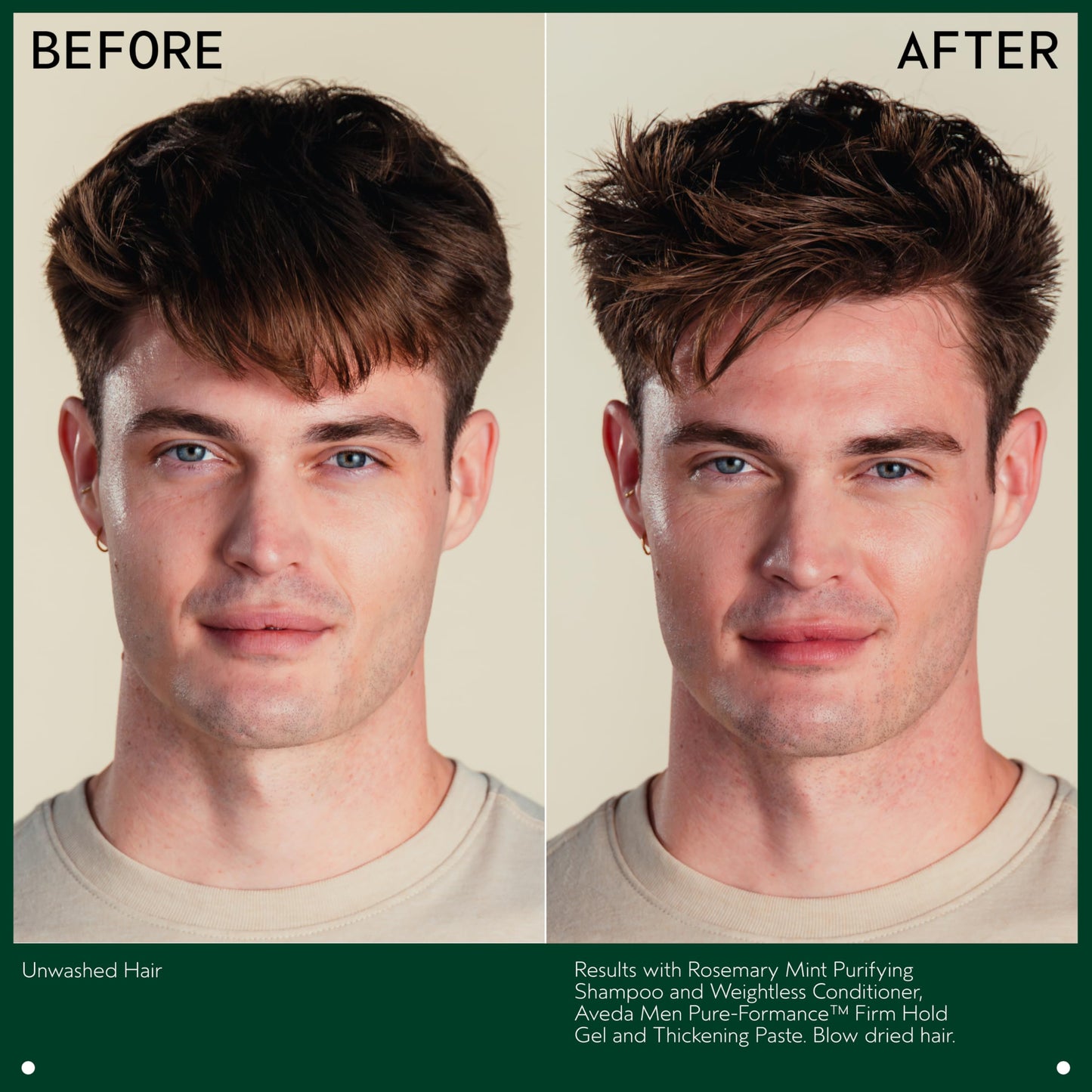 Aveda Men Pure-Formance Firm Hold Hair Gel for Men | Maximum Hold, Control, Shine, 5 Fl Oz