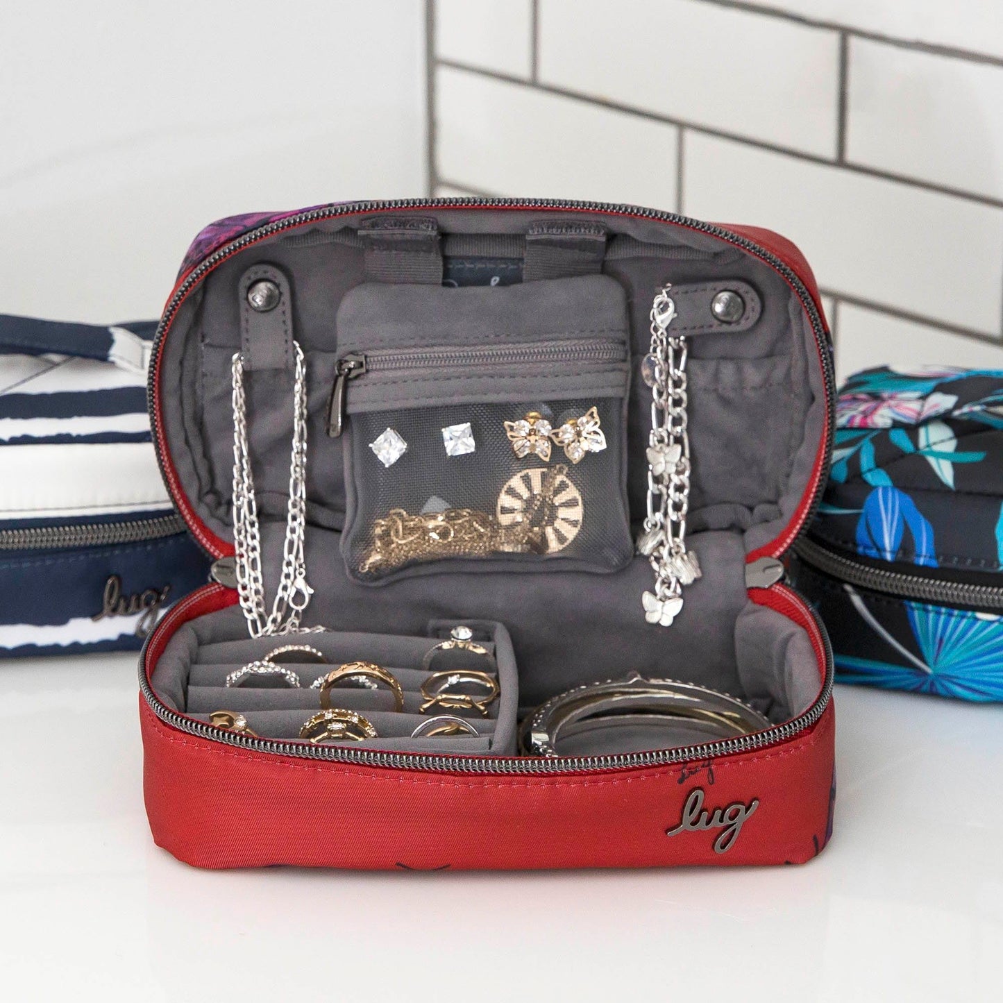 Lug Swizzle Jewelry Case, ZEBRA SAND