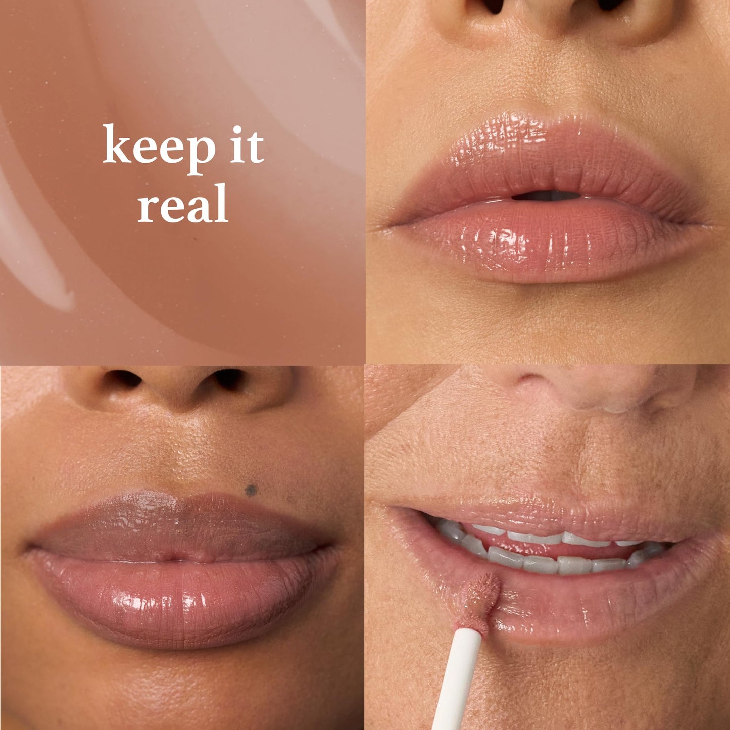 Julep So Plush Plumping Lip Gloss - Keep It Real - High-Shine Hydrating Lightweight Lip Color - Non-Sticky Formula - Vitamin E Soothes and Repairs