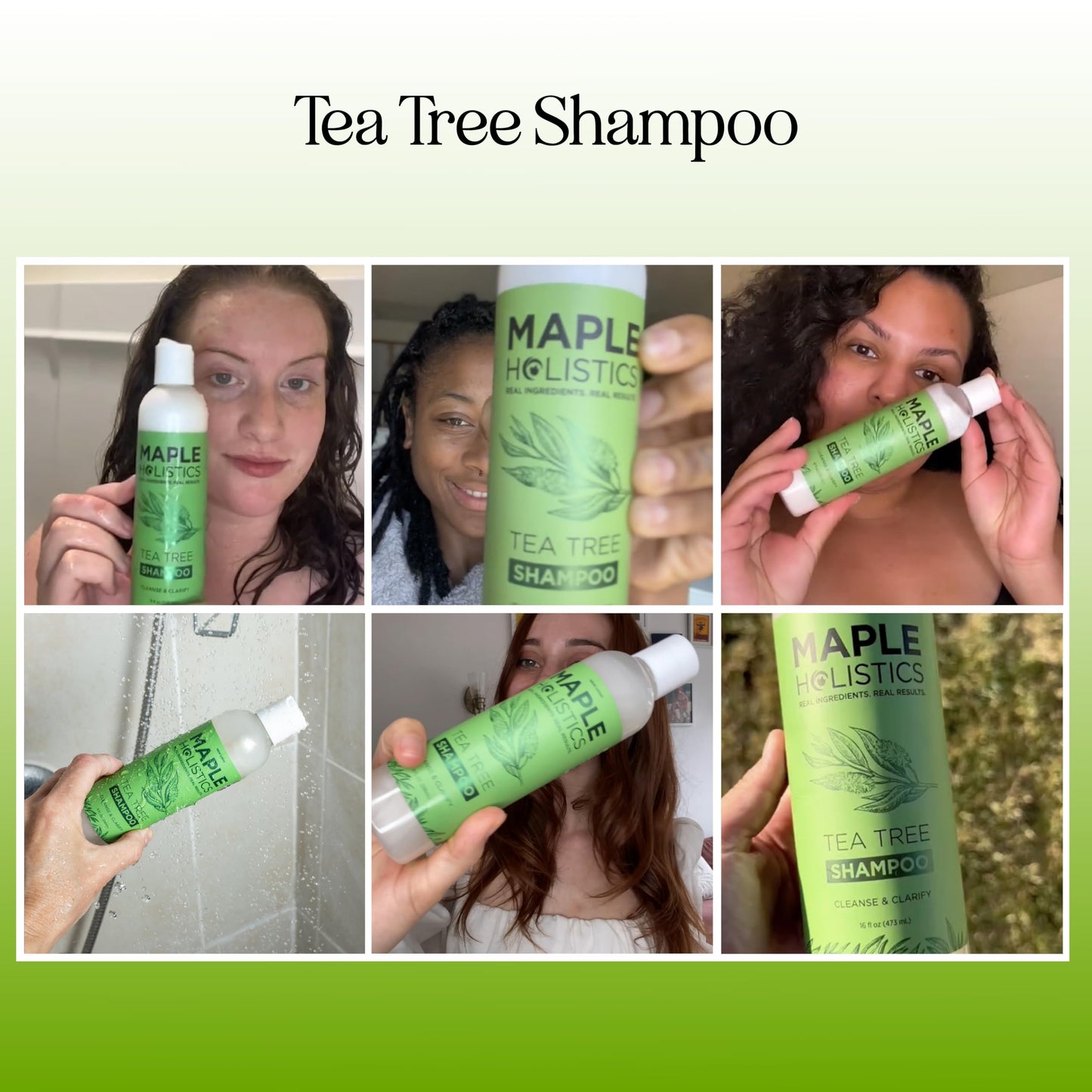 Clarifying Shampoo for Build Up & Oily Hair - Tea Tree Shampoo for Men and Women with Rosemary Essential Oil for Oily Hair and Scalp - Color Safe