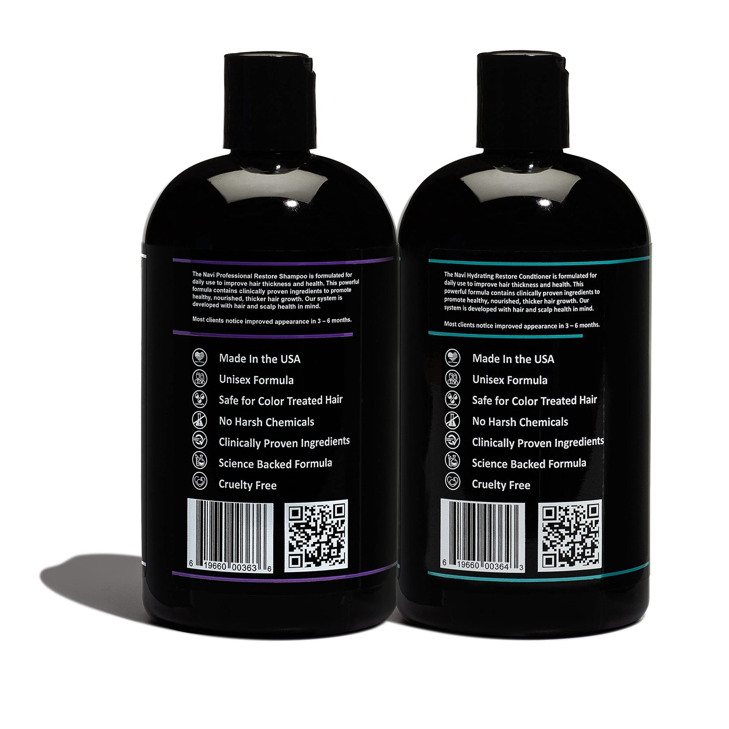 Navi Professional Hair Growth Shampoo and Conditioner Set, DHT Blocker for Thinning Hair and Hair Loss, Sulfate Free and Safe for Color Treated Hair