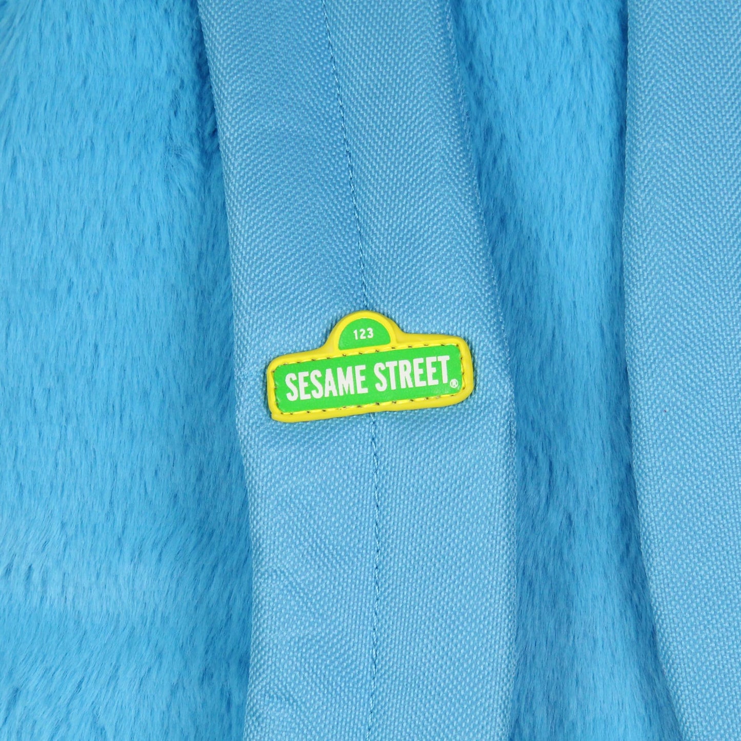 INTIMO Sesame Street Plush Cookie Monster Smile Face 12 Inch Backpack For Daily Use