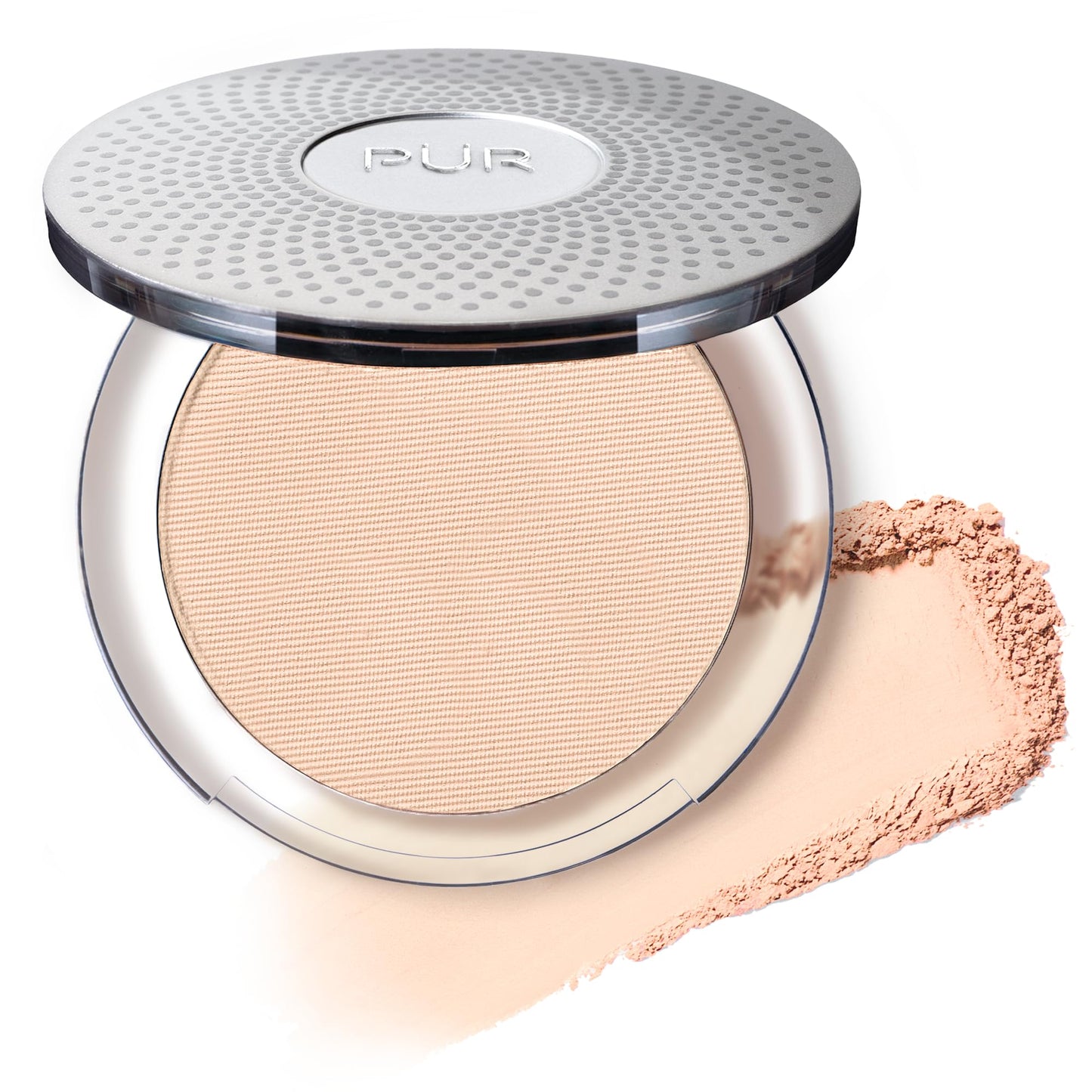 PUR Beauty 4-in-1 Pressed Mineral Makeup Powder Foundation with SPF 15 - Concealer & Finishing Compact Pressed Powder for Face - Buildable Medium