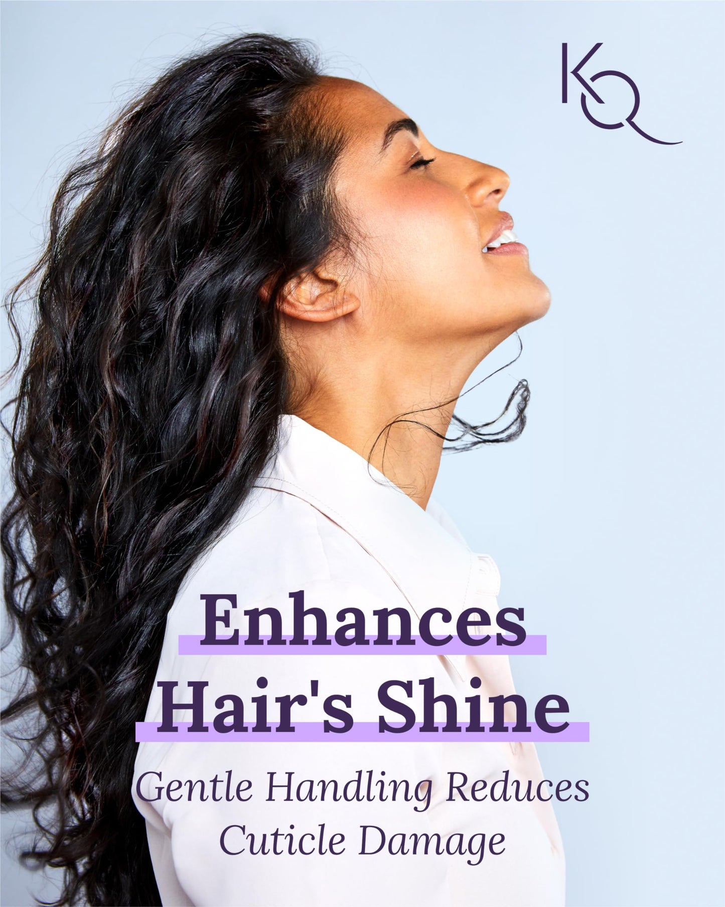 Keranique Microfiber Hair Towel Wrap - Quick Drying Head Turban for Women - Large Size Anti Frizz Wrap Towel - Anti Damage Around Head Hair Wrap…