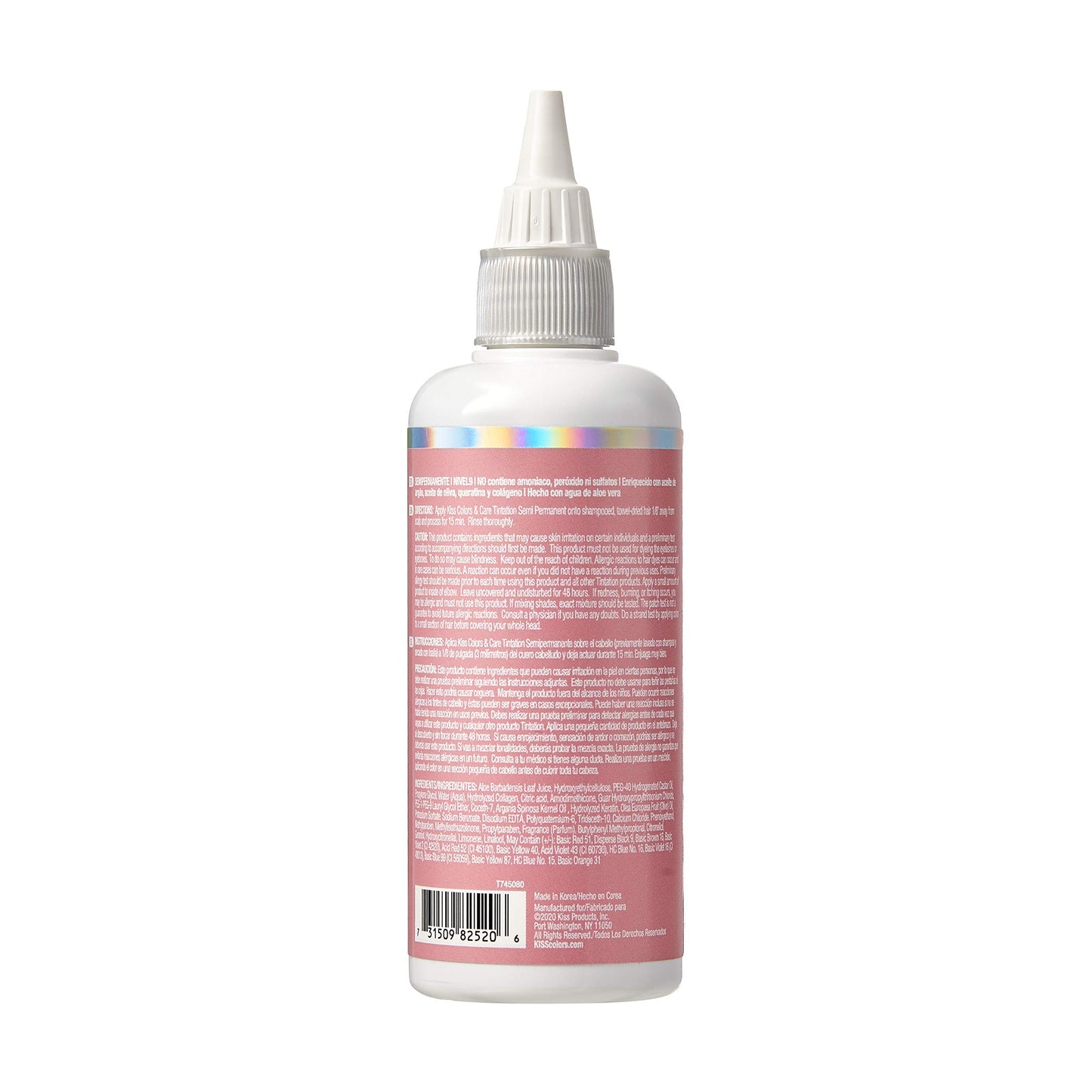 Red by Kiss Tintation Semi Permanent Hair Color, Aloe Vera Water Based, Argan Oil, Olive Oil, Collagen & Keratin, Long-Lasting Color Dye (Dusty Rose