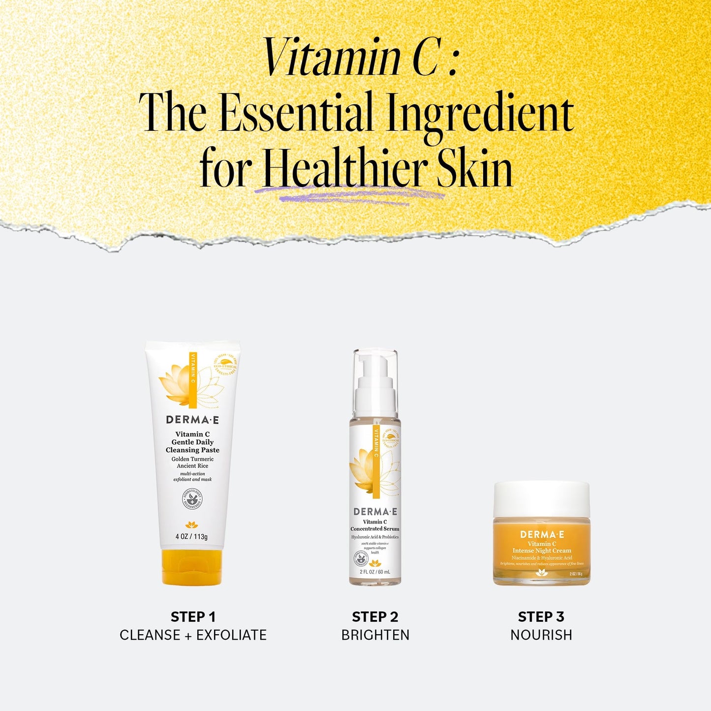 Derma E Vitamin C Gentle Daily Cleansing Paste, 4.0 Oz, Vitamin C Face Mask or Facial Wash with Turmeric, Brightening and Clarifying Facial Mask