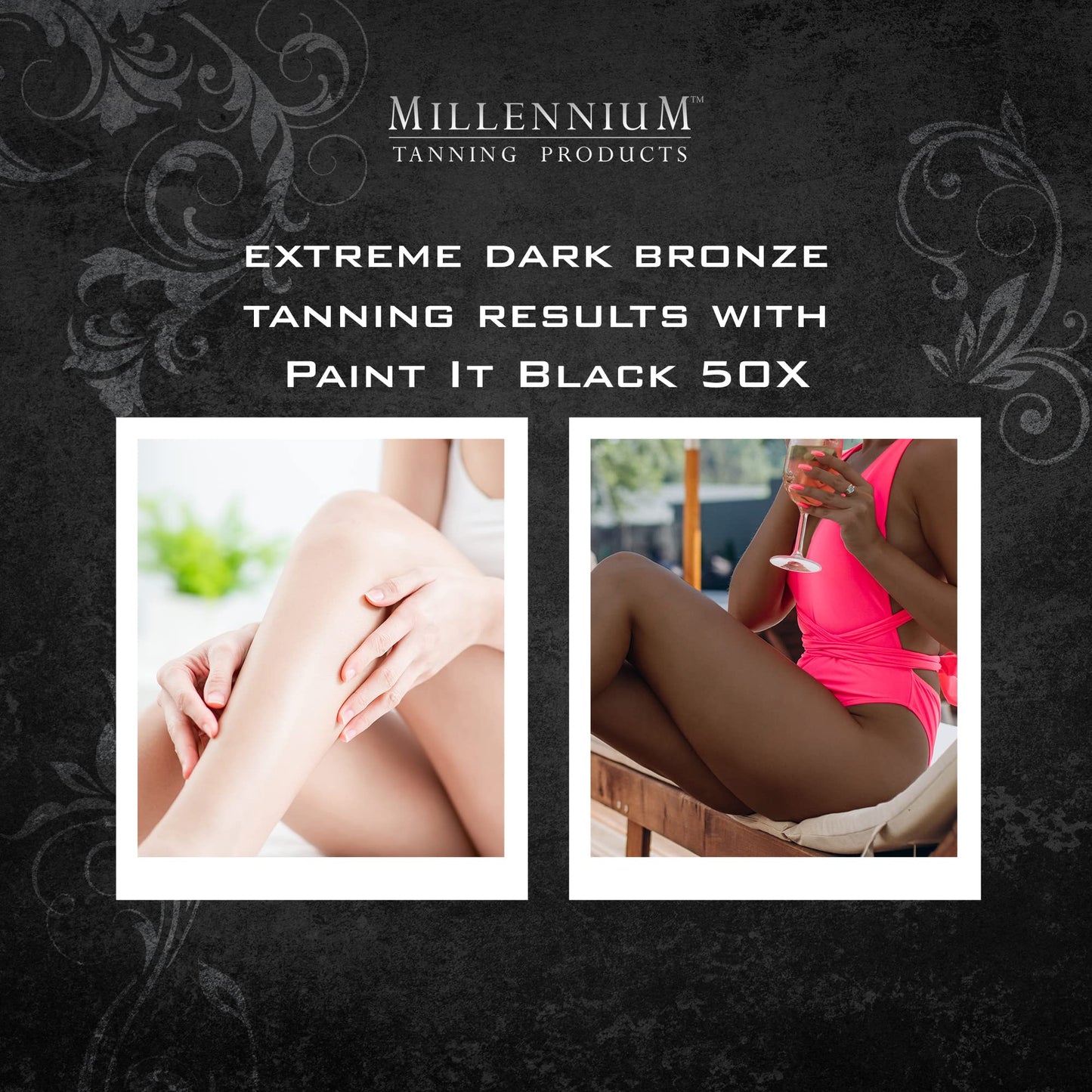Millennium Tanning Paint It Black 50x Dark Tanning Bed Lotion, 13 fl. oz.