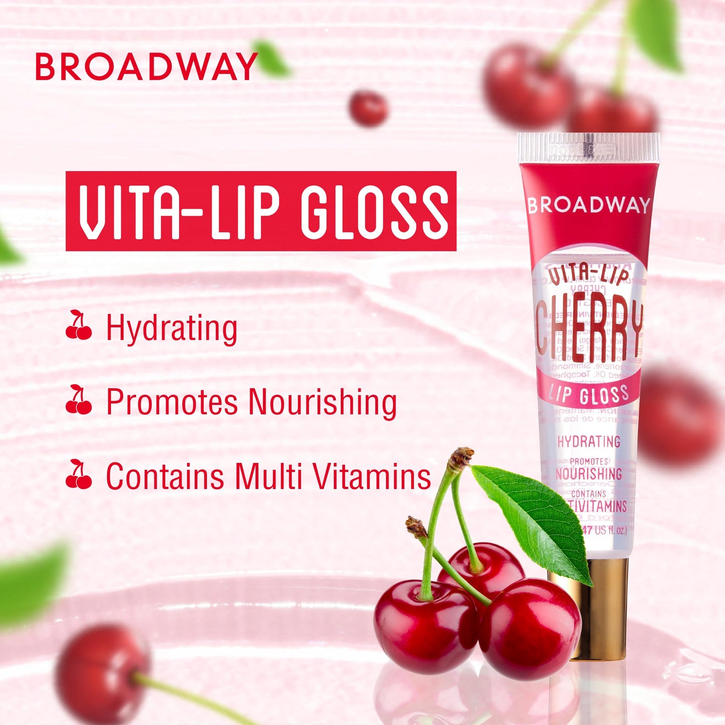 Ruby Kisses Broadway Vita-Lip Clear Lip Gloss (7 Pack) Ultra-Hydrating & Soothing Formula with Vitamins, High-Shine Non-Sticky Finish Lip Balm with