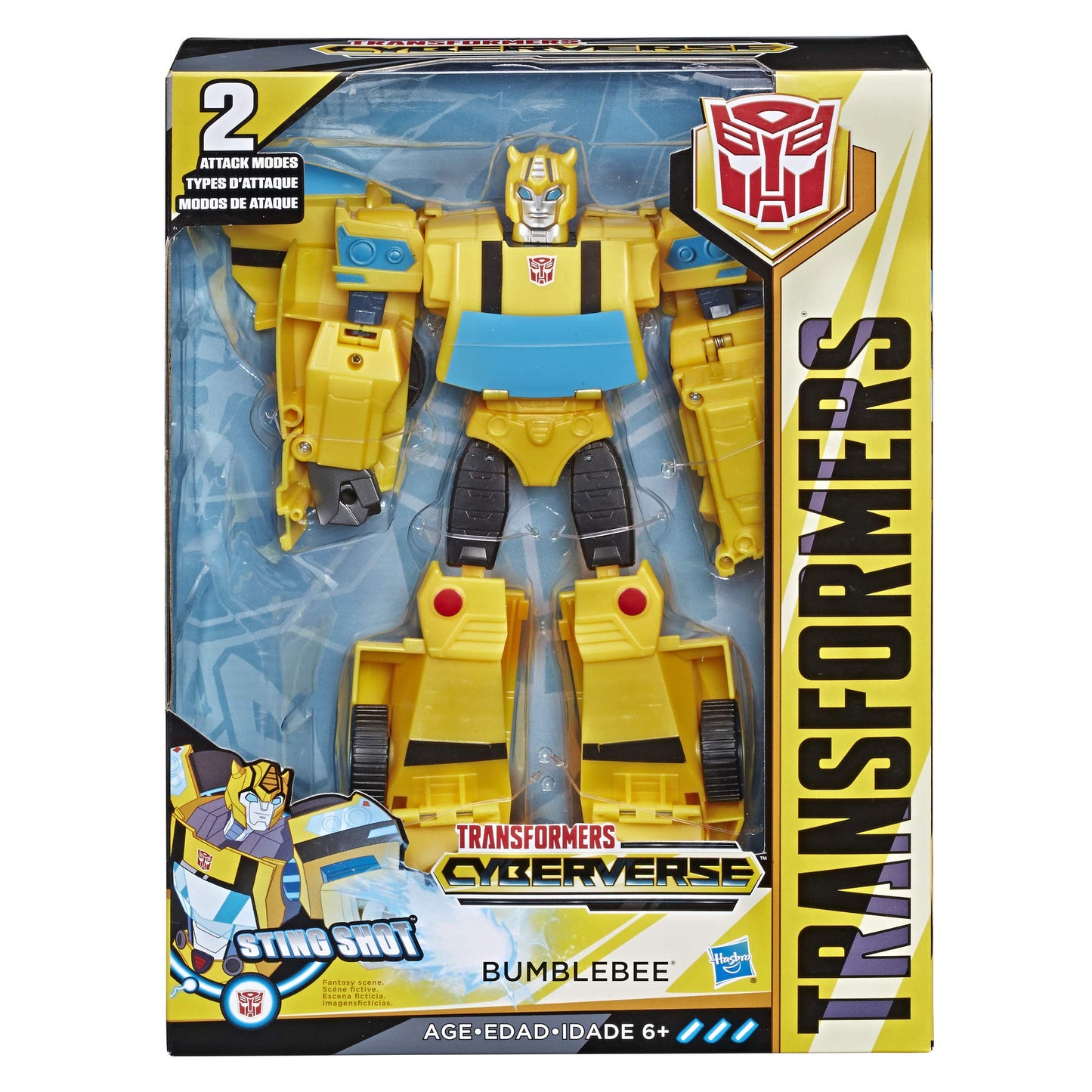 Transformers Cyberverse Action Attackers: Ultimate Class Bumblebee Action Figure Toy