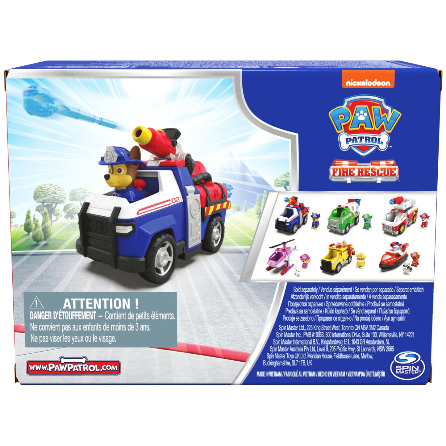 Paw Patrol Fire Rescue: Chase Rescue Fire Cruiser with Action Figure, Projectile Launcher, and Toy Truck, Kids Toys for Boys & Girls Ages 3 and Up