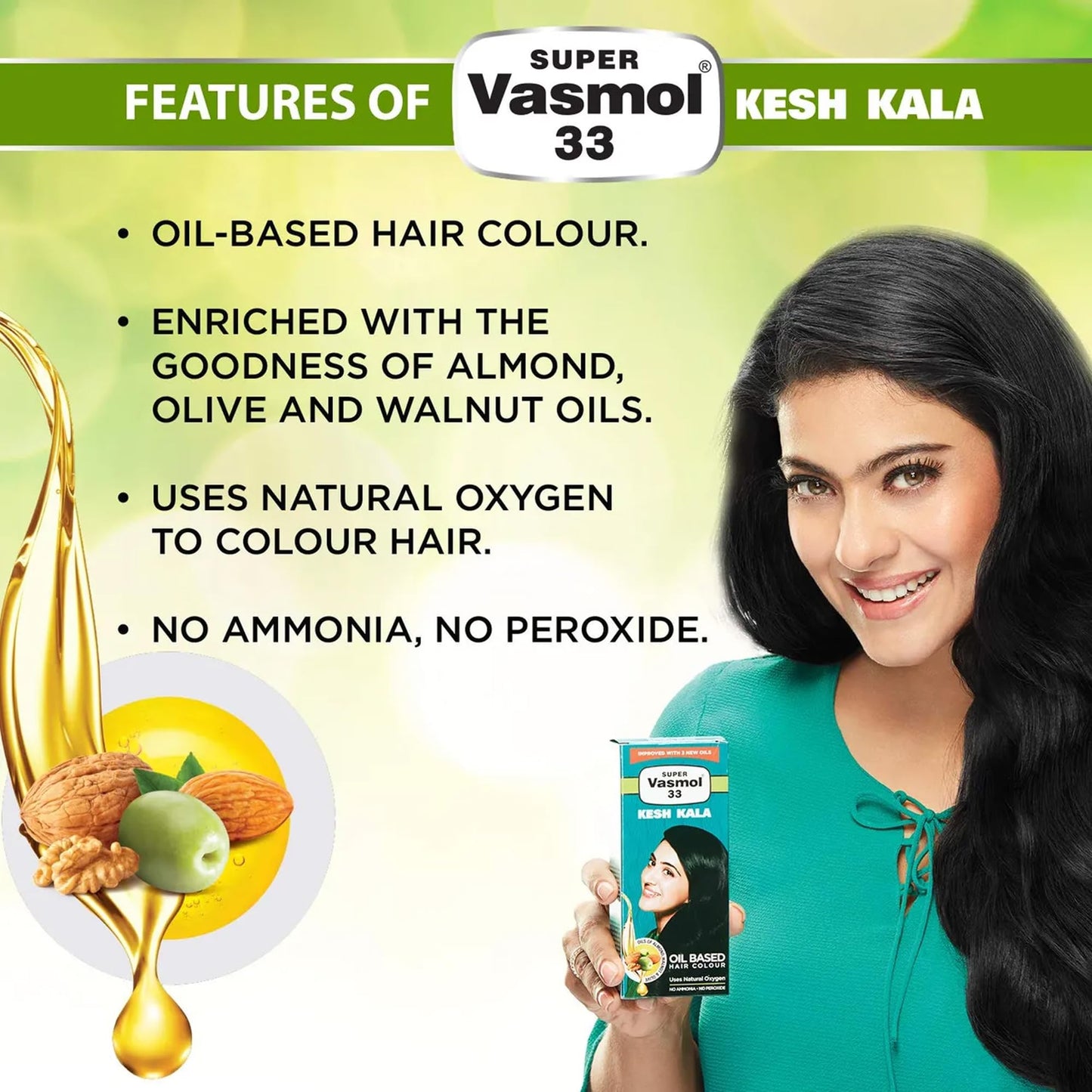 Vasmol Super 33 Kesh Kala 100ml