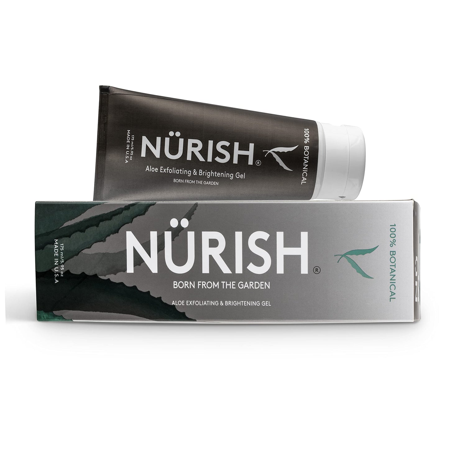 NURISH Aloe Exfoliating Gel, 5.95 oz. 100% Natural & Vegan. Exfoliate & Cleans Your Skin Without Using Harsh Chemicals, Acids or Abrasives.