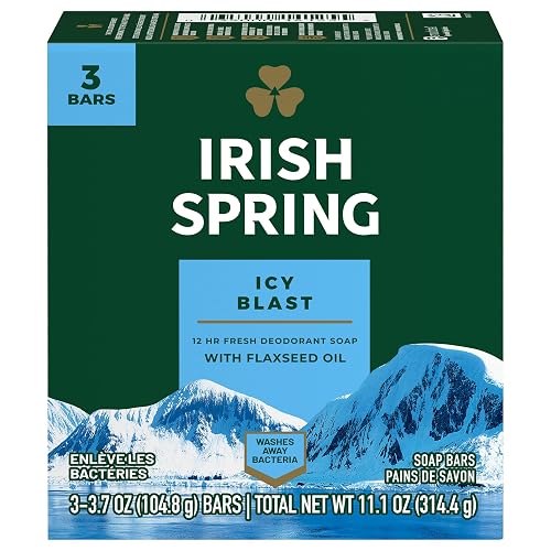 Irish Spring Bath Bar, 3 x 3.75 Oz bars, Icy Blast, 11.25 Oz Beauty & Personal Care Irish Spring