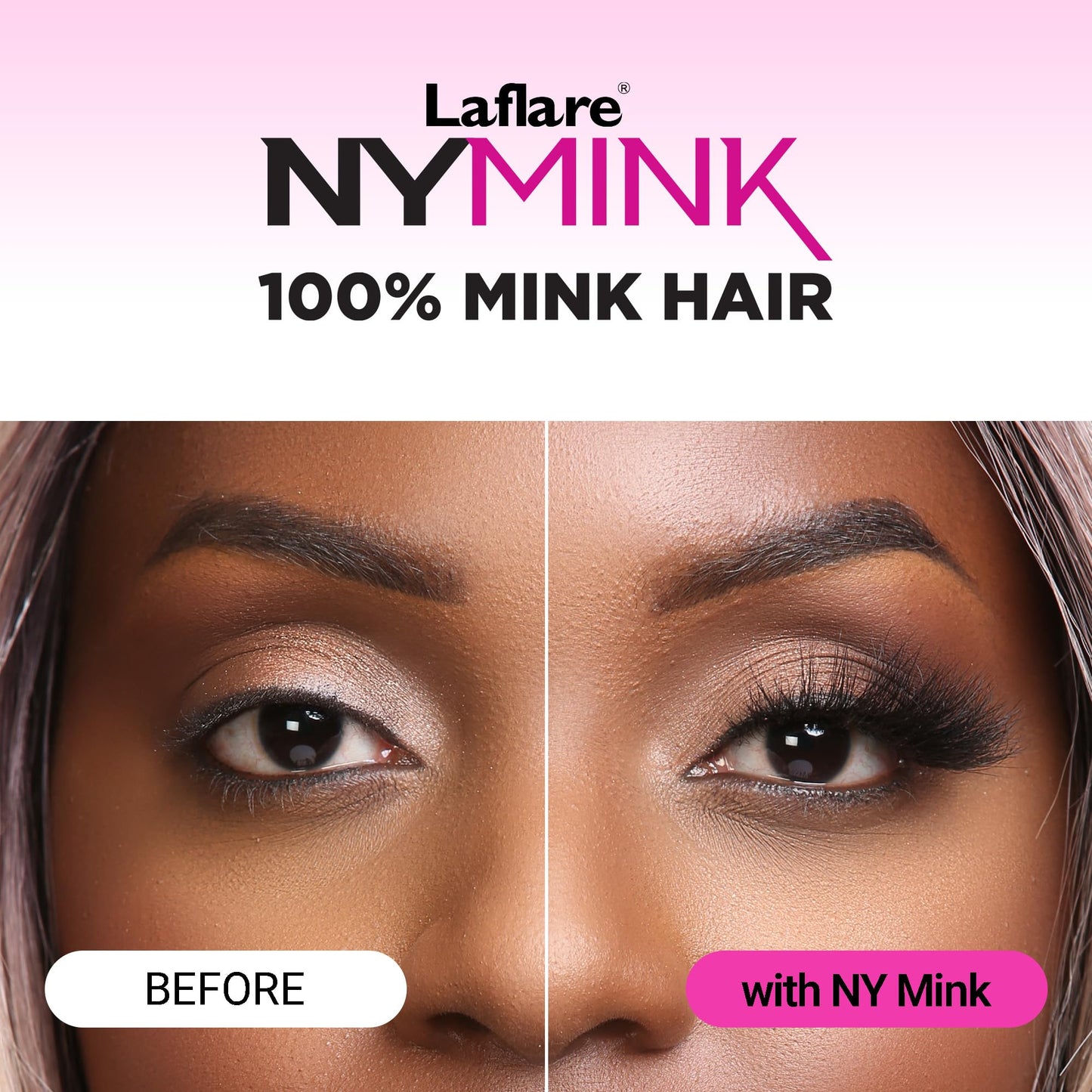 Laflare 3D NY Mink Eyelashes, 100% Real Mink Hair Lashes, Luxury Makeup, Natural, Light, Trendy, Variety, Reusable, Multi layered Real Mink Hair