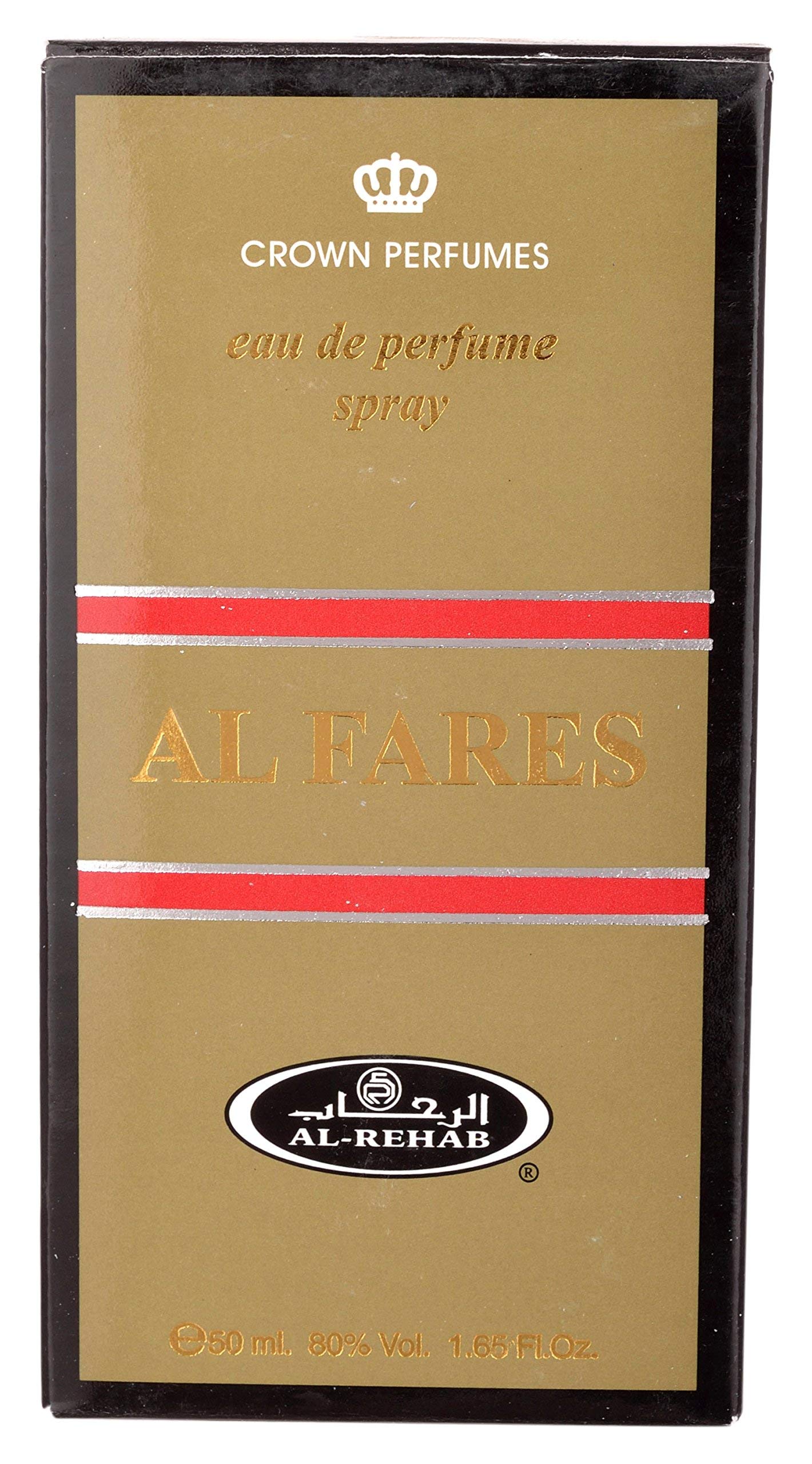 Al Rehab Al Fares Eau de Perfume Spray for Men, 1.7 Ounce