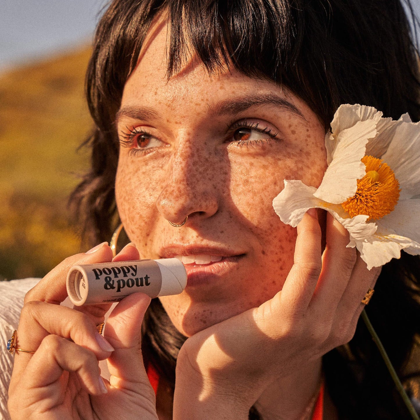 Poppy & Pout Island Coconut Jumbo Lip Balm | All Natural Lip Balms & Moisturizers | Hydrates with Beeswax, Vitamin E, Organic Coconut Oil |