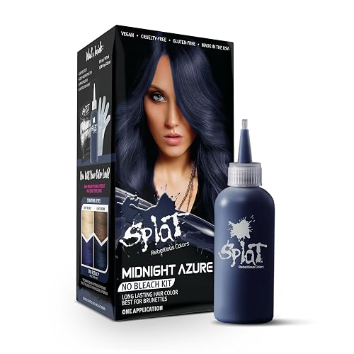 Splat Midnight Azure Semi-Permanent Hair Color Kit No Bleach, Vegan, Cruelty Free
