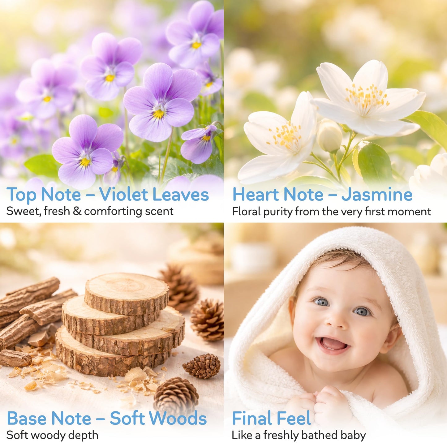 Zermat Baby Michelle | Baby Cologne Unisex Perfume | Paraben-Free & Hypoallergenic Gentle Formula | Long-Lasting Soft Floral Scents with Violets,