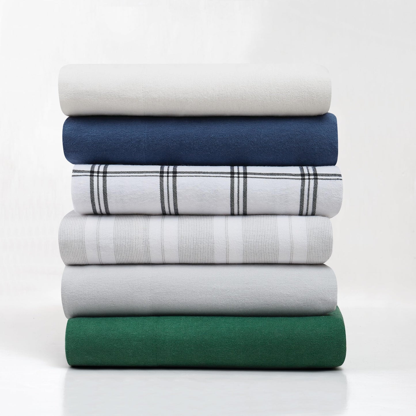 TRULY SOFT Solid Green King Flannel Sheet Set