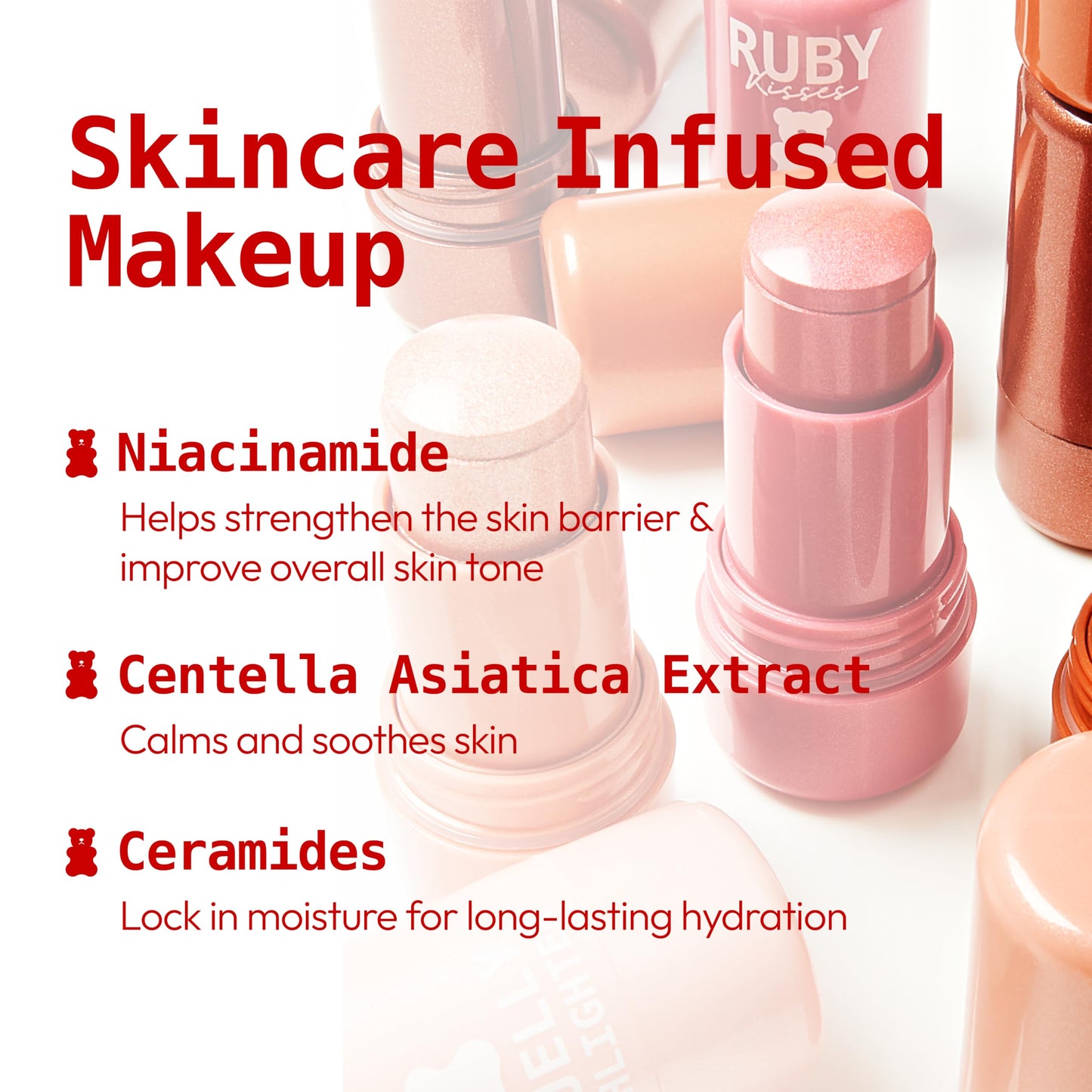 Ruby Kisses So Jelly Highlighter Stick, Cooling Bouncy Gel Highlighter, Buildable Long-Lasting Shimmer, Transfer & Crease Resistant Hydrating Formula