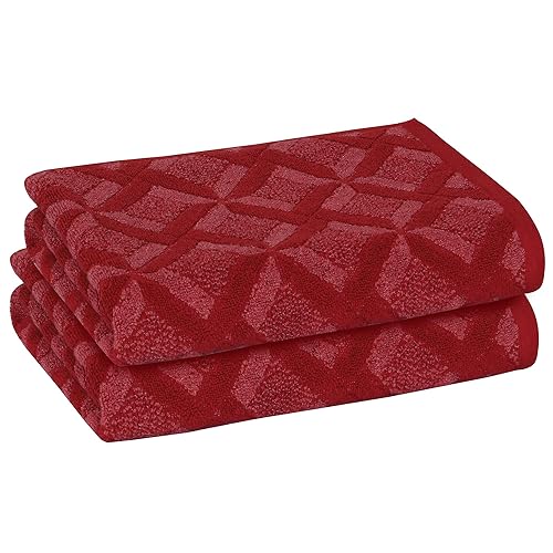 PREMIUS 2 Pack Geo Hand Towel, Bath Towel, and Bath Sheet, 100% Cotton Yarn Dyed, Lux Drying Experience, Great for Hands and Body, Perfect for Spa…